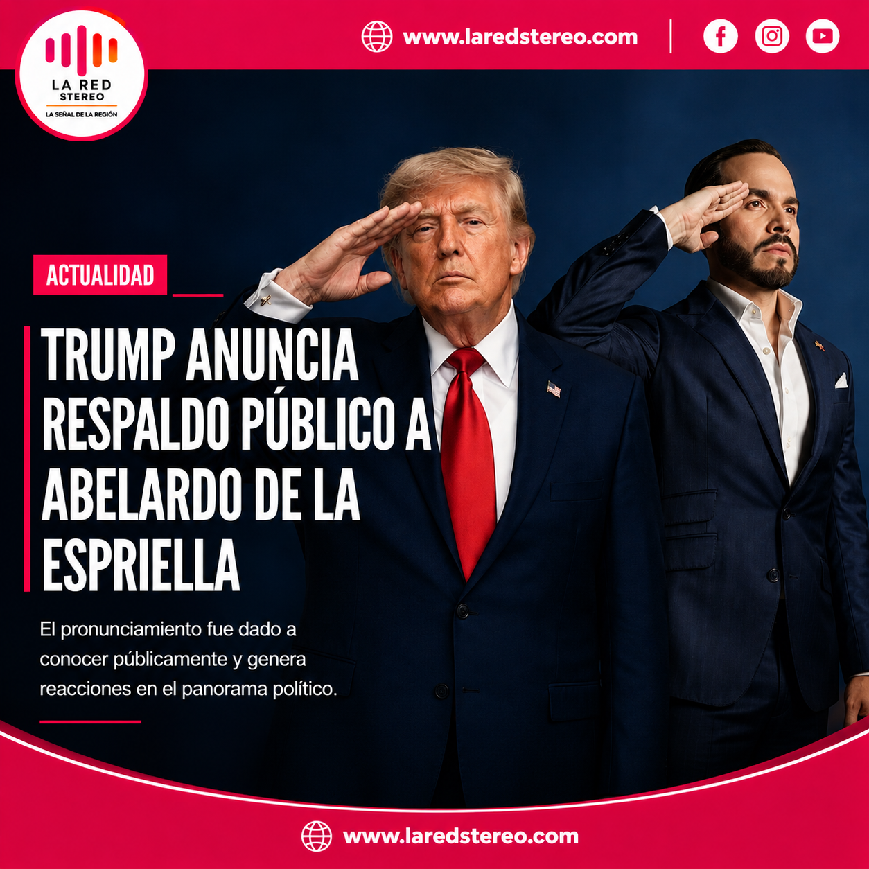 Trump anuncia respaldo a Abelardo